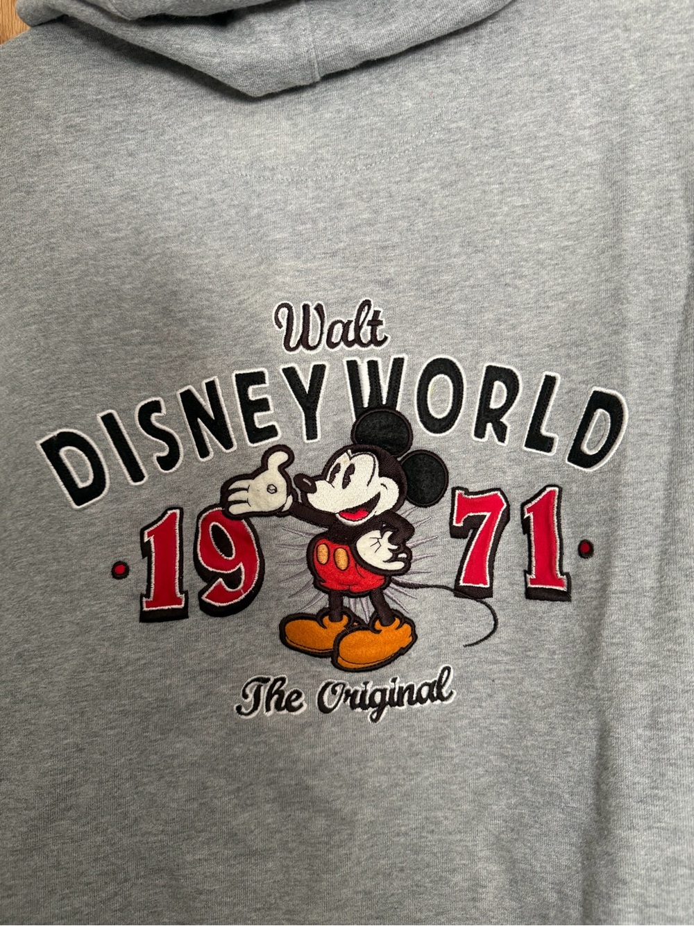 Disney World Gray Mickey Mouse Hoodie - The Original 1971 hoodie and sweatpants